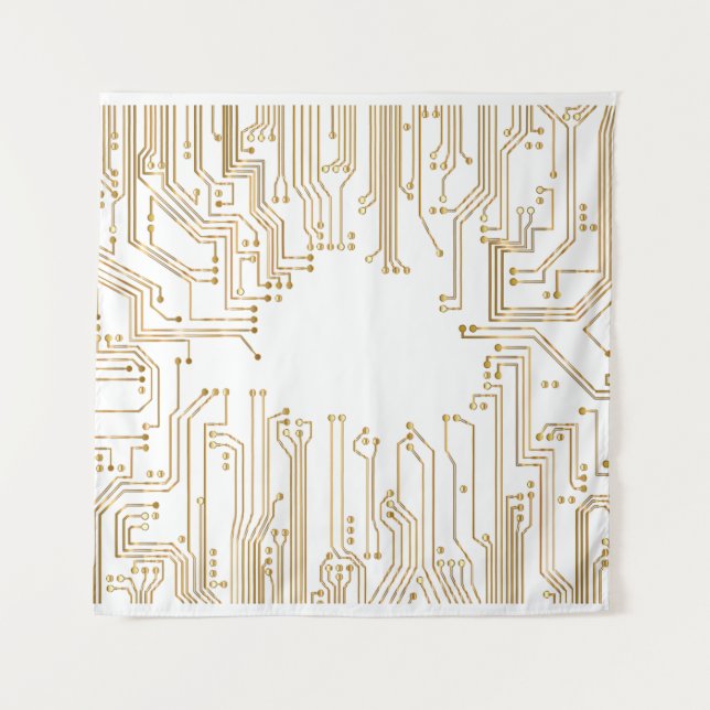 Circuit board background wallpaper tapestry (Front)