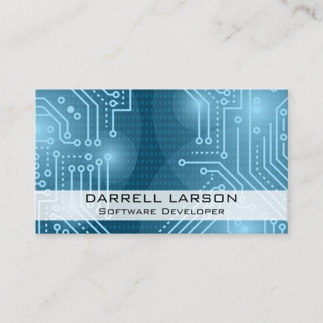 Circuit Board | Binary Code Business Card (Front)