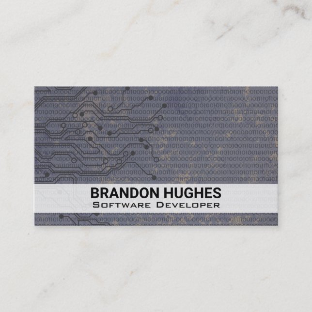Circuit Board | Binary Code Business Card (Front)