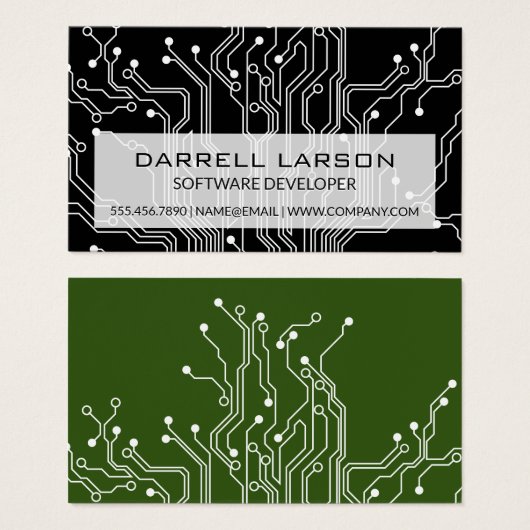 Circuit Board Black Green | Technology (Front & Back)