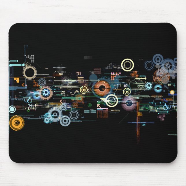 Circuit Board - Black Mouse Pad (Front)