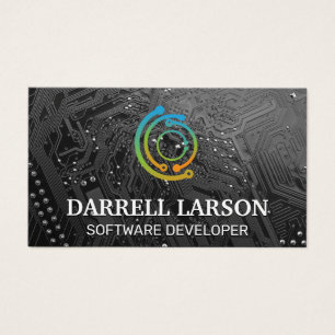 Circuit Board Black   Technology Logo