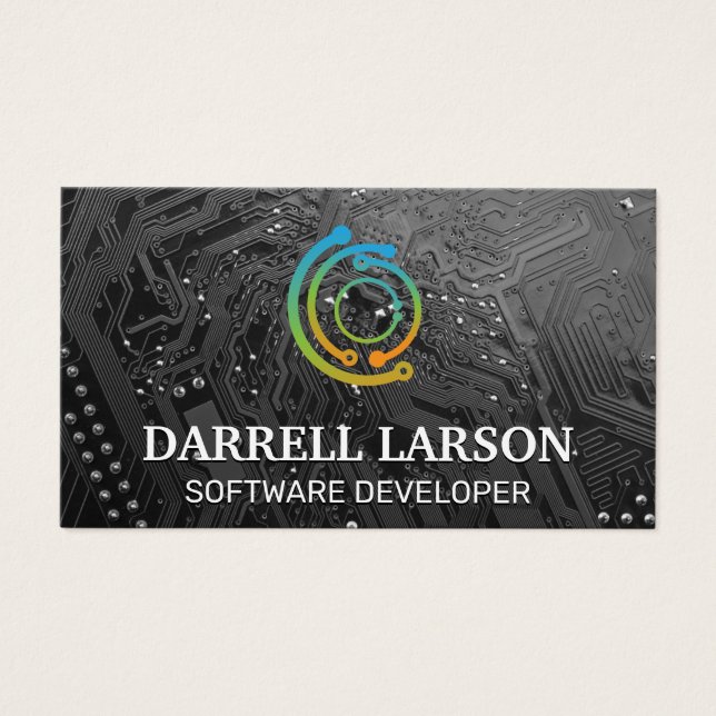 Circuit Board Black | Technology Logo (Front)