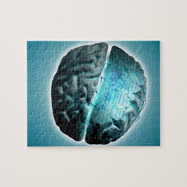 Circuit Board Brain 2 Jigsaw Puzzle (Horizontal)