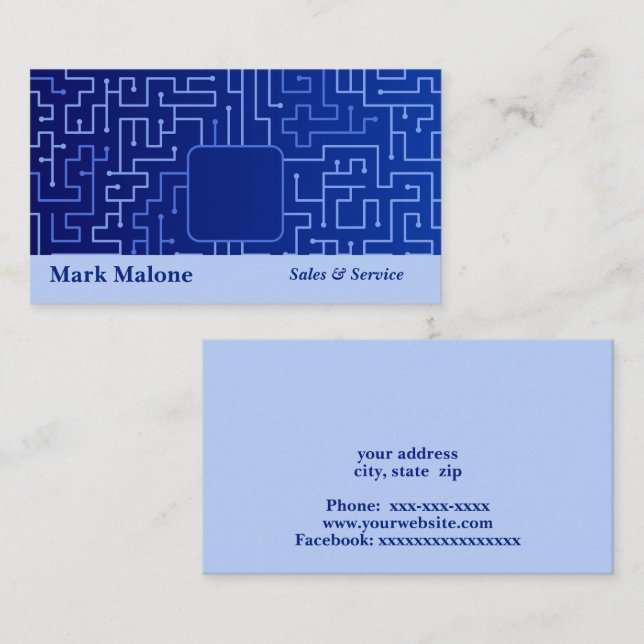 Circuit Board Business Card (Front/Back)