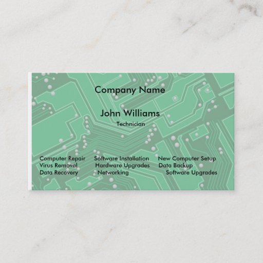 Customizable Circuit Board Business Cards