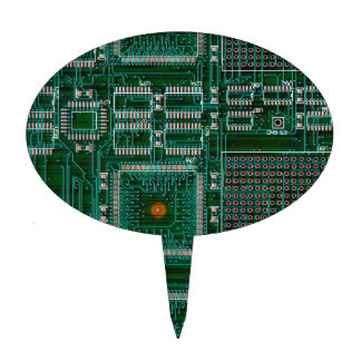 Circuit Board Cake Topper