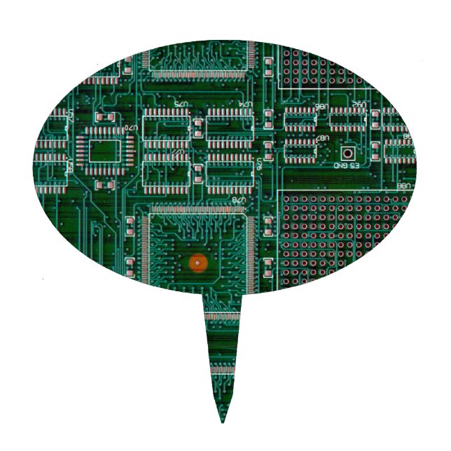 Circuit Board Cake Topper (Front)