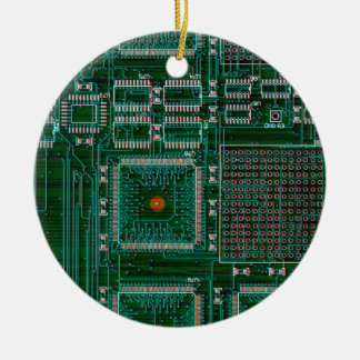Circuit Board Ceramic Ornament