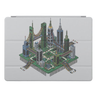 Circuit Board City Chip Futuristic City Ipad Case