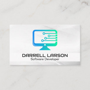 Circuit Board   Computer Technology Logo Business Card