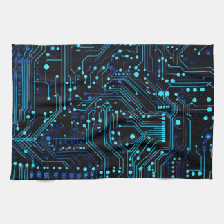 Circuit Board design illustration Cushion Kitchen Towel