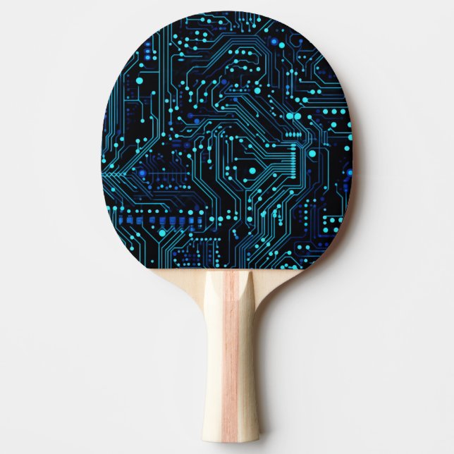 Circuit Board design illustration Cushion Ping Pong Paddle (Front)