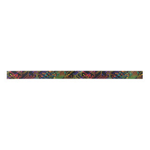 Circuit Board design illustration Cushion Satin Ribbon