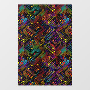 Circuit Board design illustration Wall Decal