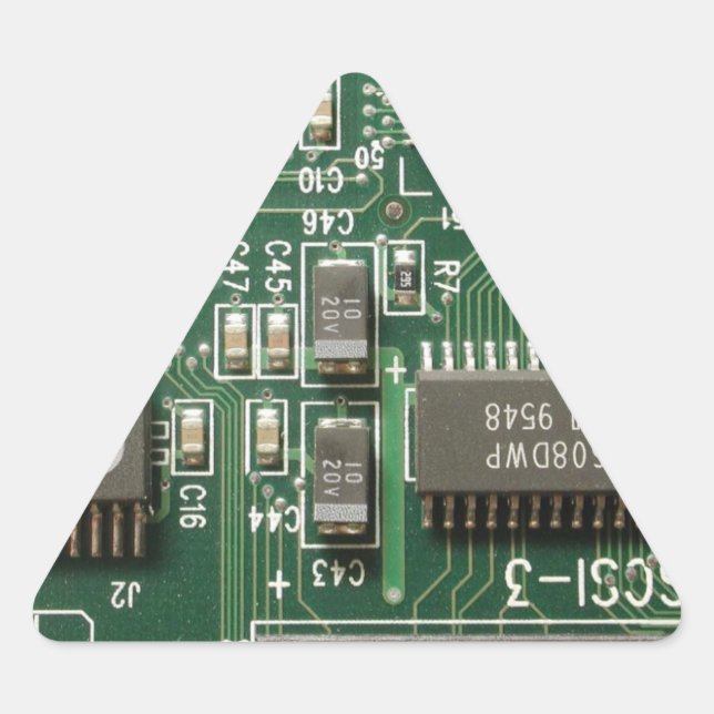 Circuit Board Design Triangle Sticker (Front)