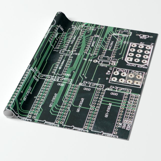 Circuit board design wrapping paper (Unrolled)