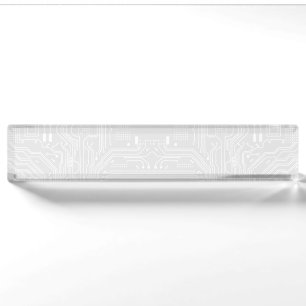 Circuit board desk name plate