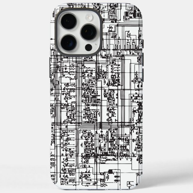 Circuit Board Diagram Electronic Schematic Printed Case-Mate iPhone Case (Back)
