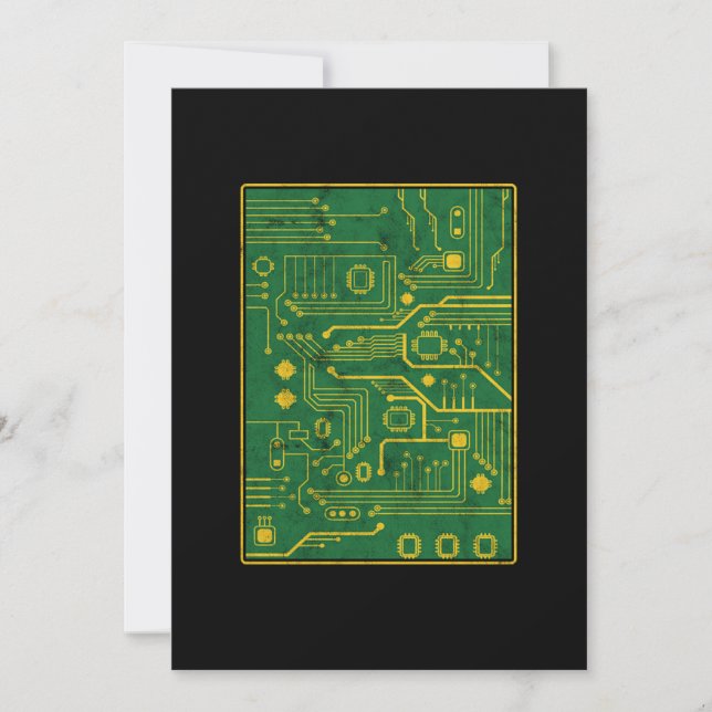 Circuit Board Electrician Awesome Electrical Gift Invitation (Front)