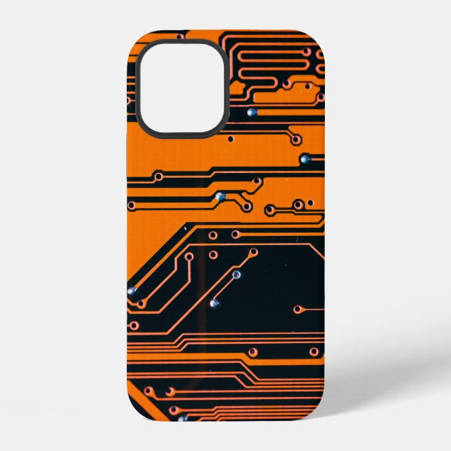 Circuit board. Electronic computer hardware techno Iphone Case (Back)