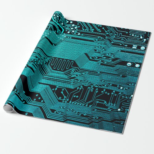 Circuit board Electronic computer hardware techno Wrapping Paper