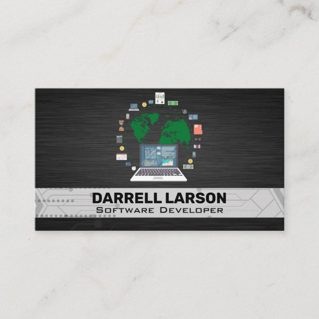 Circuit Board | Engineer | Computer Business Card (Front)