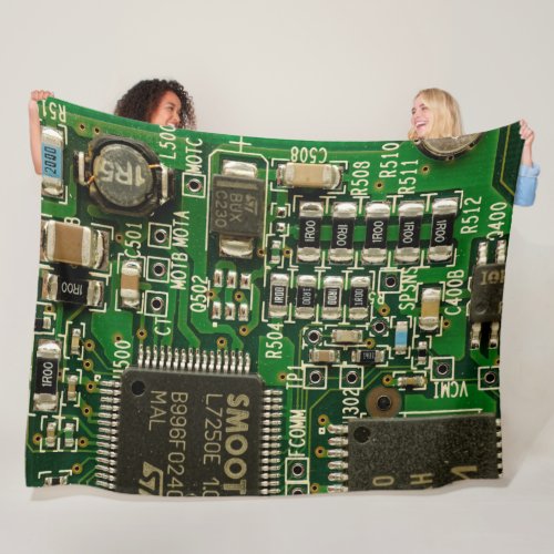 CIRCUIT BOARD FLEECE BLANKET