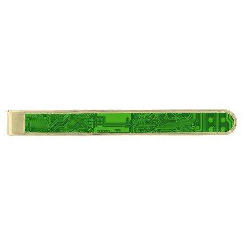 Circuit Board Gold Finish Tie Bar