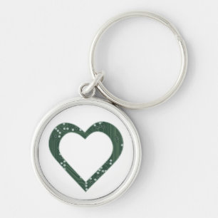 Circuit board Heart Keychain