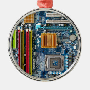 Circuit board metal ornament