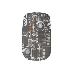 Circuit Board Minx Nail Art