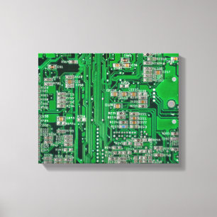Circuit Board Painting Canvas Print