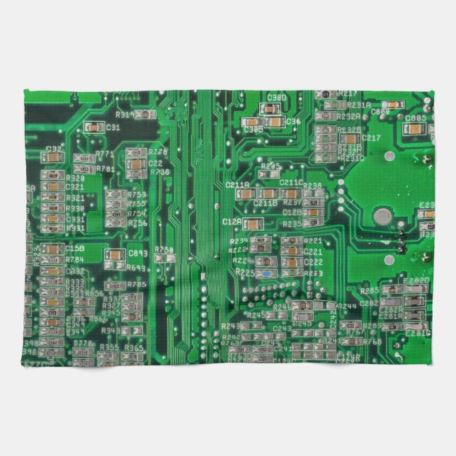 Circuit Board Painting Kitchen Towel (Horizontal)