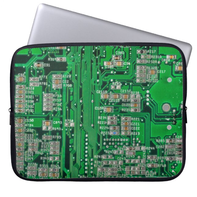 Circuit Board Painting Laptop Sleeve (Front)