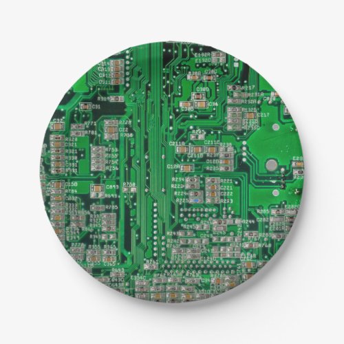 Circuit Board Painting Paper Plates