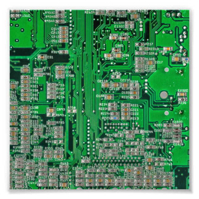 Circuit Board Painting Photo Print | Zazzle