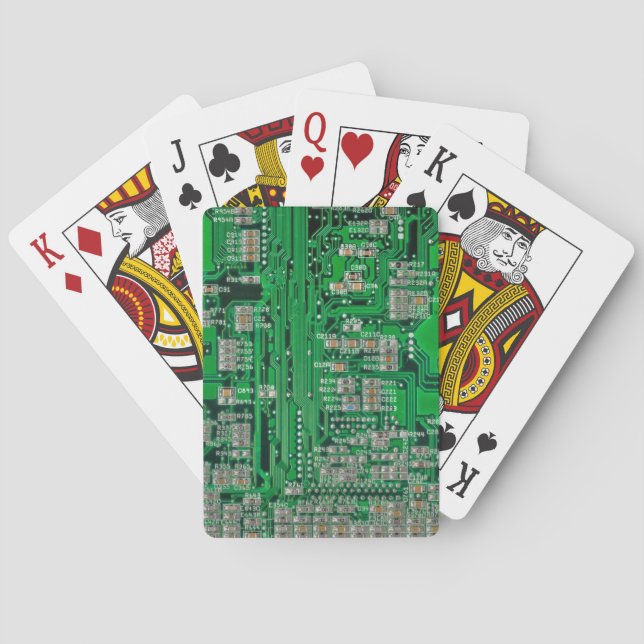 Circuit Board Painting Poker Cards (Back)