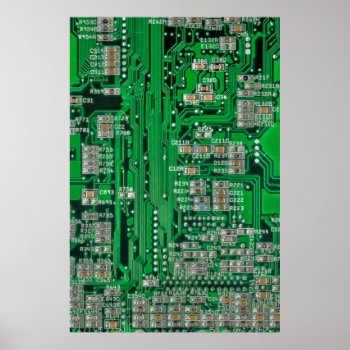 Circuit Board Painting Poster by CustomizeYourWorld at Zazzle