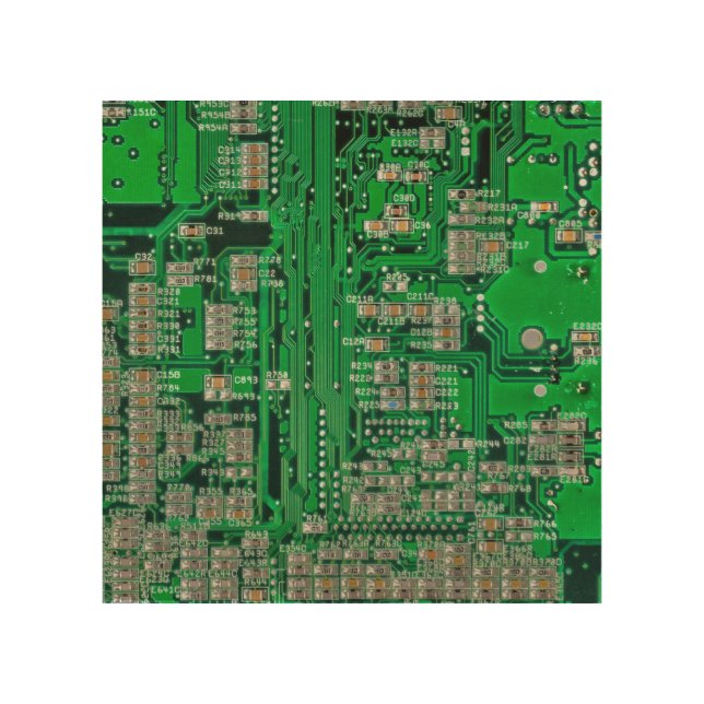 Circuit Board Painting Wood Wall Art (Front)