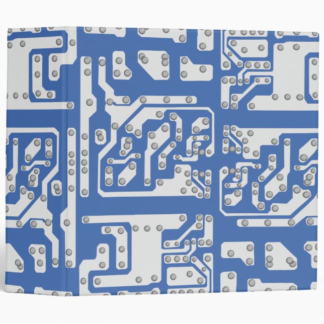 Circuit board pattern 3 ring binder (Front/Spine)