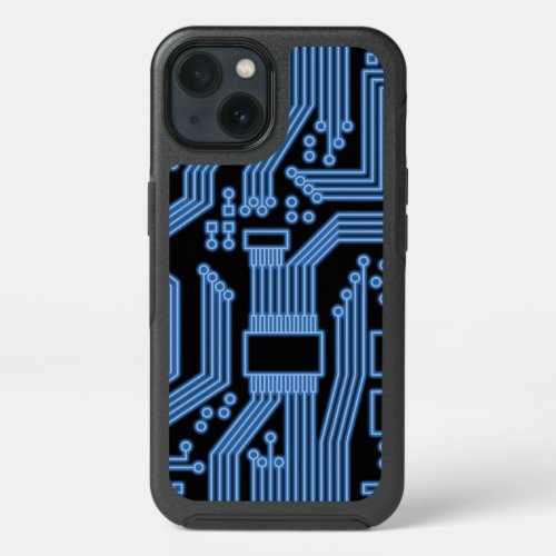 Circuit Board Pattern Blue ID245 iPhone 13 Case