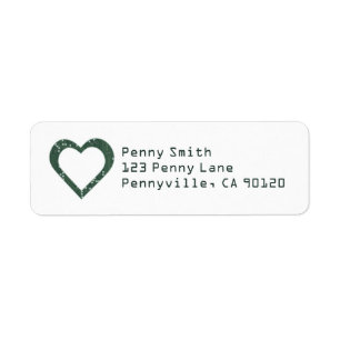 Circuit board Pattern Heart Label