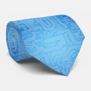 Circuit Board Pattern Neck Tie