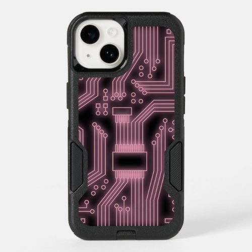 Circuit Board Pattern Pink ID245 OtterBox iPhone 14 Case