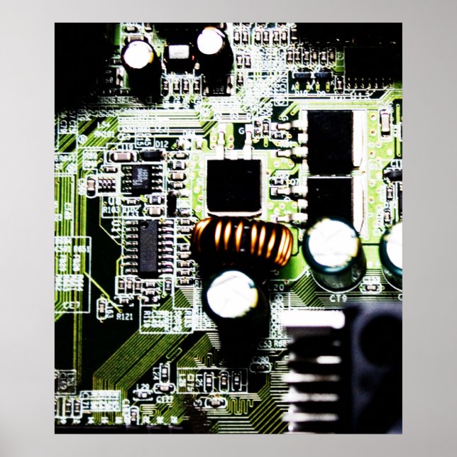 Circuit Board Photograph Poster (Front)