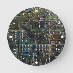 Circuit Board Round Clock