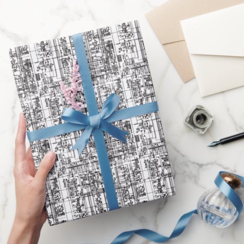Circuit Board Schematic Wrapping Paper