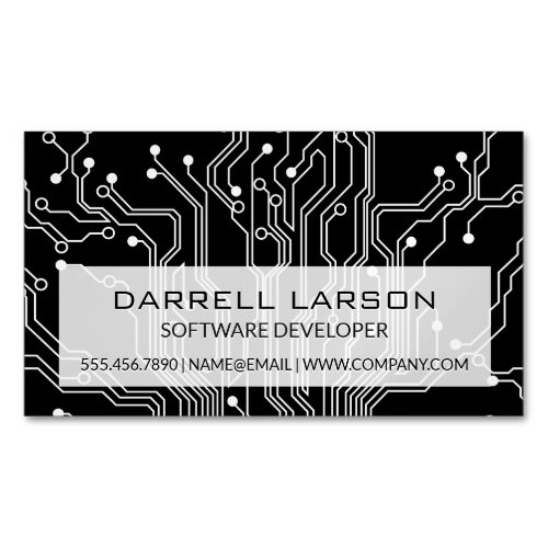 Circuit Board  Technology Business Card Magnet