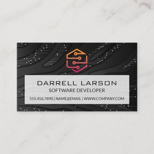 Circuit Board  Technology Logo Business Card